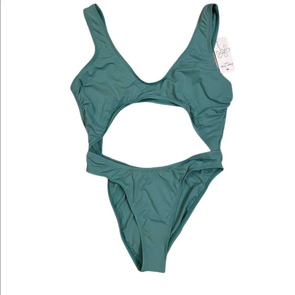 Dippin’ Daisy’s  palm green one piece Size L